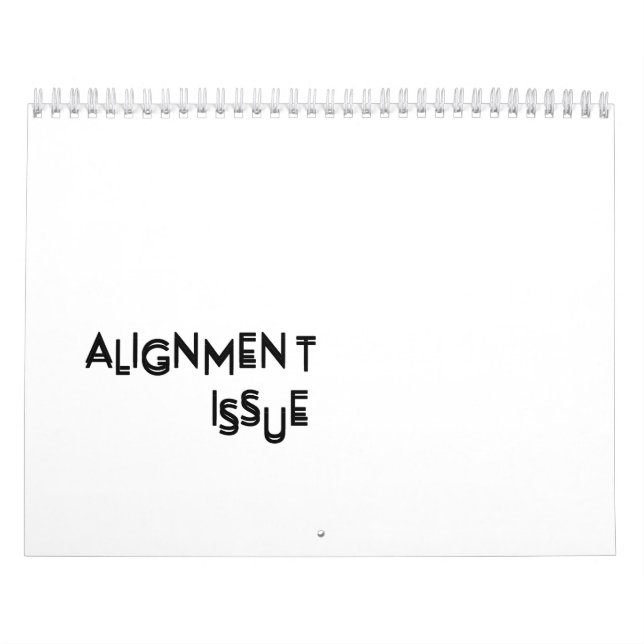 Calendrier Problème d'alignement Minimaliste Surdimensionné A (Protection)