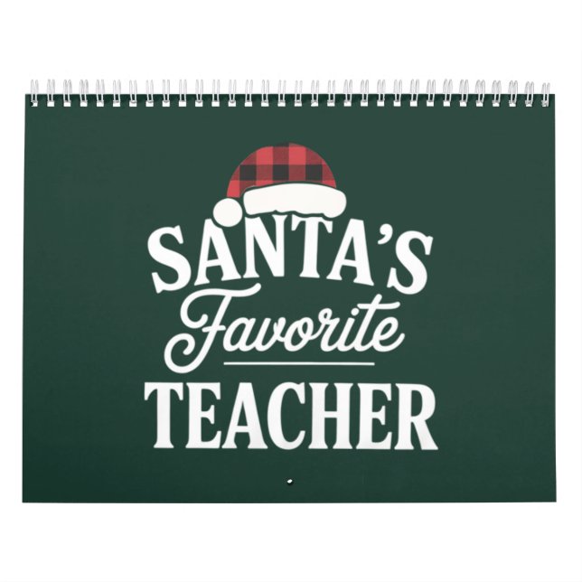 Calendrier Professeur de Noël préféré de Santa Christmas Ense (Protection)