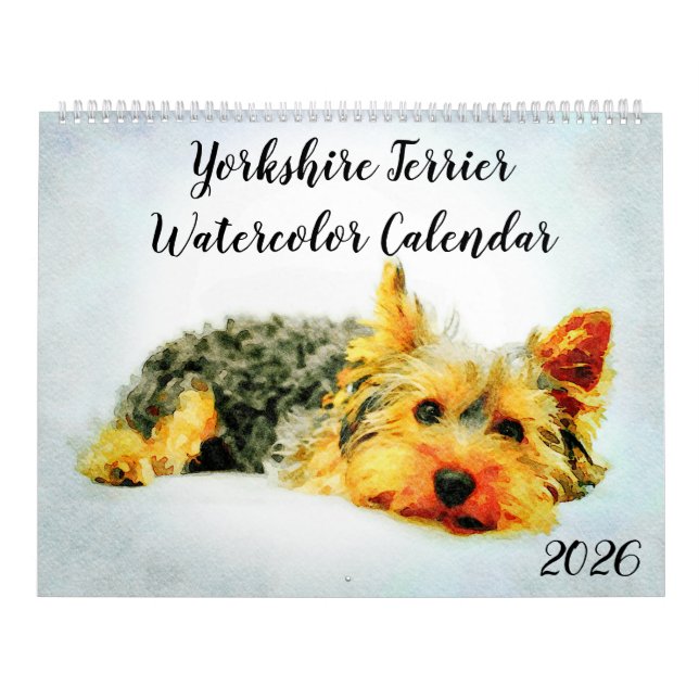 Calendrier Propriétaire de chien Terrier Yorkshire 2026 Maman (Protection)