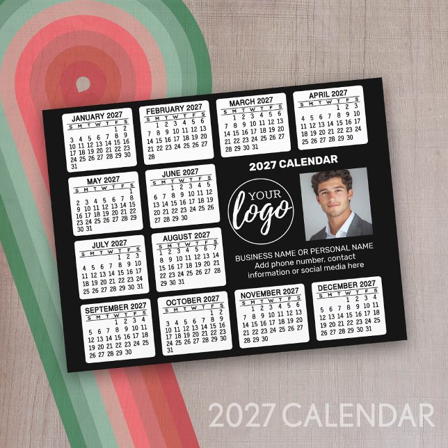 Calendrier publicitaire 2027 sur feuille de papier (2027 Calendar)