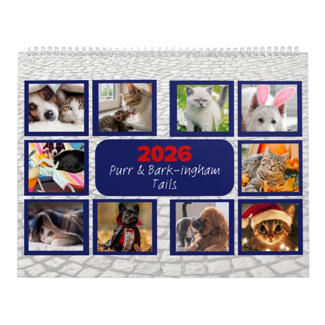 Calendrier 'Purr & Bark-ingham Tails' Personnalisation pour a (Protection)