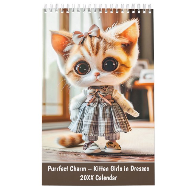 Calendrier Purrfect Charm – Kitten Girls in Dresses (Protection)
