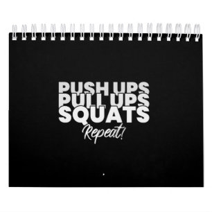 Calendrier Push UPS Pull UPS Squats Répéter!