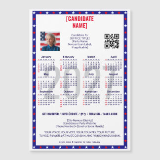 Calendrier QR Code Élection Politique Patriotique