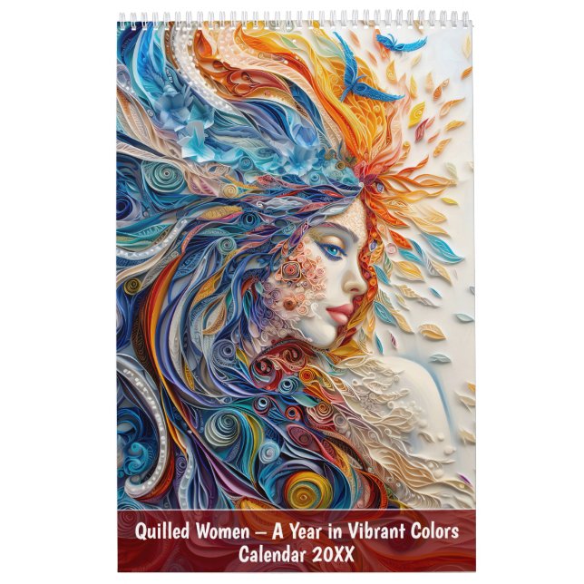 Calendrier Quilled Women – A Year in Vibrant Colors (Protection)