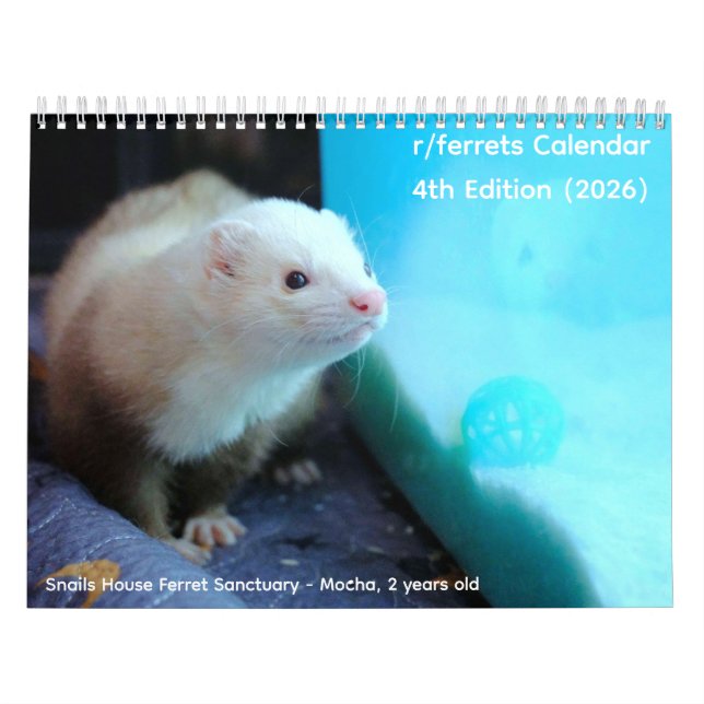 Calendrier r/ferrets Calendar 4th Edition (2026) (Protection)