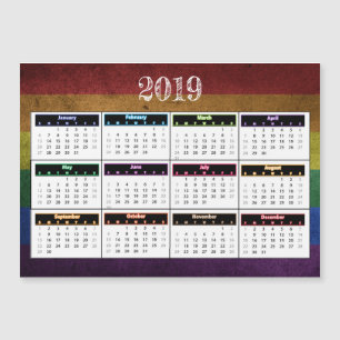 Calendrier Rainbow Mini Magnet 2019