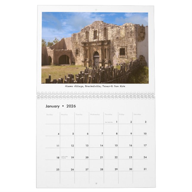 Calendrier Ranchs de film de l'ouest américain (Jan 2026)