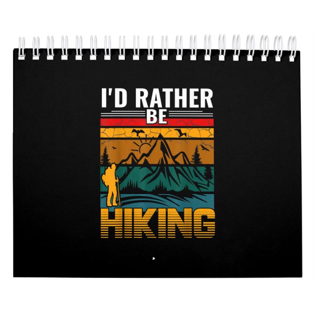 Calendrier Randonnée Vintage Vacances Randonnée Montagne Grap (Protection)