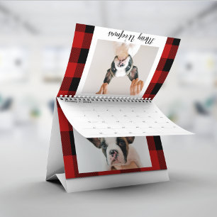 Calendrier Red Buffalo Plaid & Joyeux Woofmas Avec Photo Chie