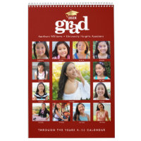 Red Gold Graduation K-12 Photo Collage 15 Mois