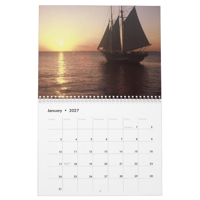 Calendrier Réflexions par Scott S. Jones 2013 (Jan 2027)