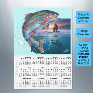Calendrier réfrigérateur de pêche personnalisé 202