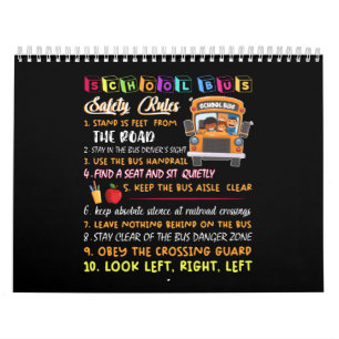 Calendrier règles de sécurité des autobus scolaires