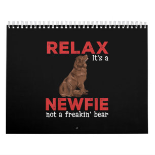 Calendrier Relax c'est un newfie   Chien mignon de terre-neuv