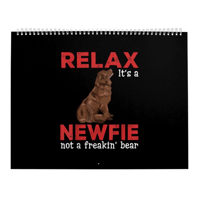Calendrier Relax | Cute newfoundland (Protection)