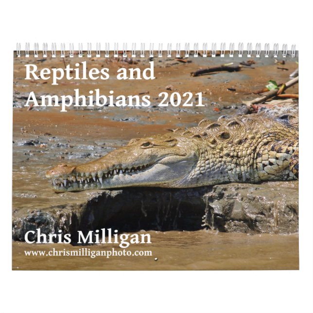 Calendrier Reptiles et amphibiens 2021 par Chris Milligan (Protection)