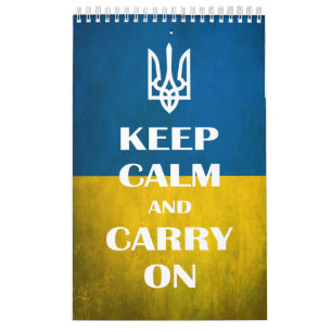 Calendrier Restez calme et continuez votre trident emblème uk