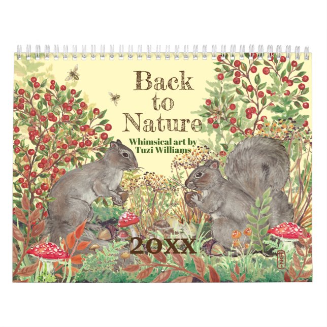 Calendrier Retour à la nature Illustrations d'animaux Mignons (Protection)