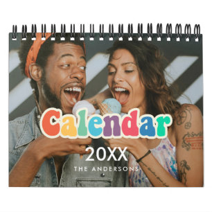 Calendrier Retro 60s Hippie Fun photo de famille 2025