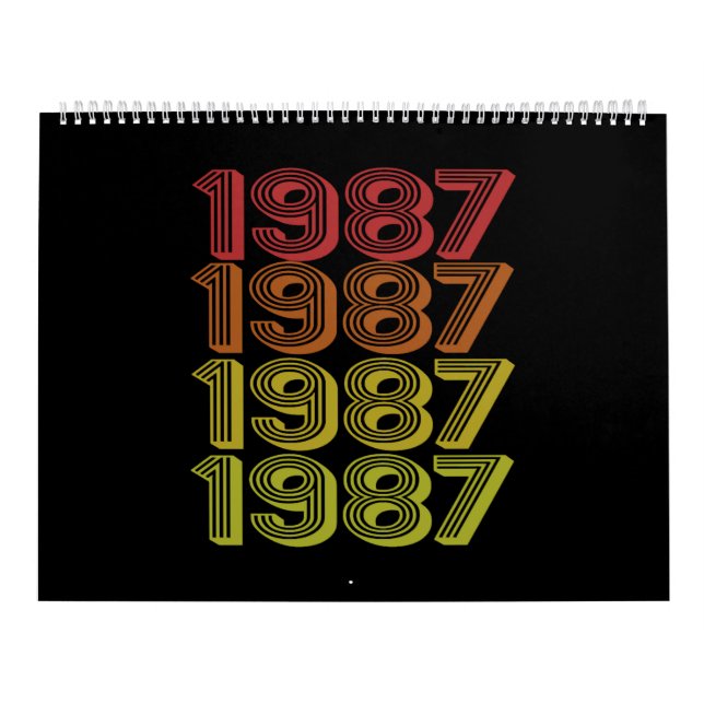 Calendrier Retro Born In 1987 (Protection)