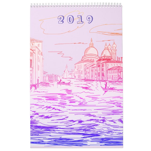 Calendrier Rêver et voyager dans les villes (Protection)