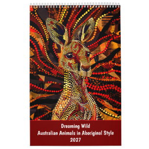 Calendrier Rêver sauvage – Animaux australiens dans l'art abo