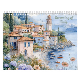 Calendrier Rêverie sur l'Italie Paysage à l'aquarelle 2026