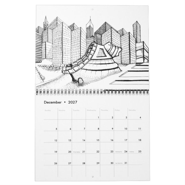 Calendrier rêves astronomiques (Dec 2027)