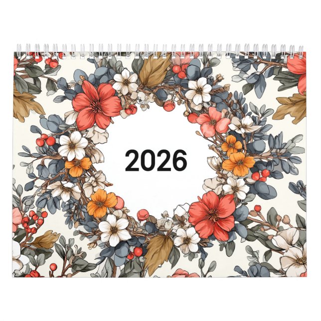 Calendrier 🌸📅 Rêves Floraux 2026 🌿✨ (Protection)