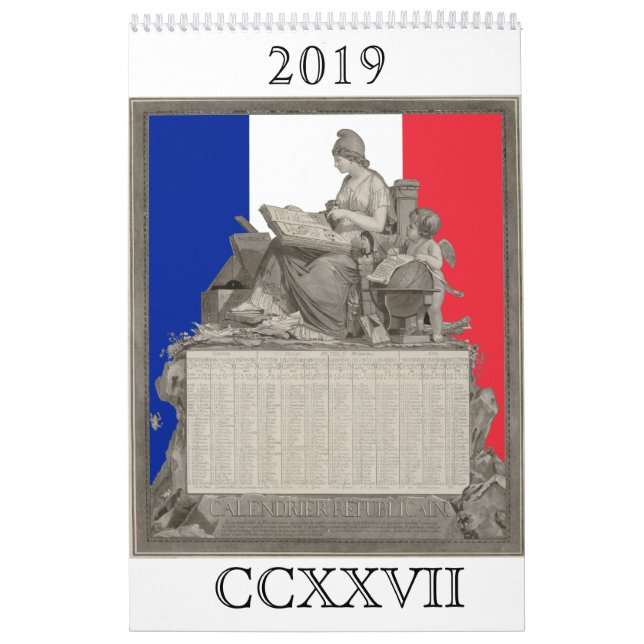 Calendrier révolutionnaire français pour 2019 (Protection)
