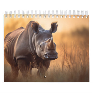 Calendrier Rhino dans la nature