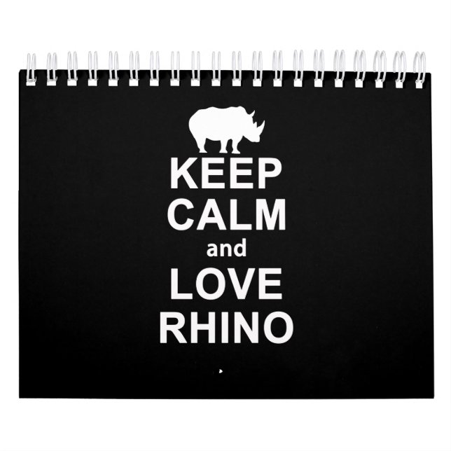 Calendrier Rhino Lover Gift|Restez Calme Et Aimez Rhino (Protection)