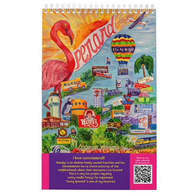 Calendrier Rhonda Scott Art 2024 (Dos)