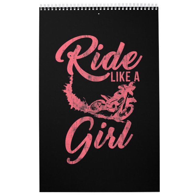 Calendrier Ride Comme Une Fille Moto Drôle Cadeau Drôle (Protection)