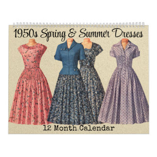 Calendrier Robes des années 1950 Dress Design de vêtements Vi
