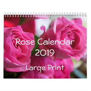 Calendrier rose 2019 Grande impression