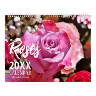 Calendrier Rose 2025 Fleurs florales murales