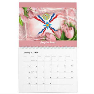 Calendrier Rose assyrien 2024