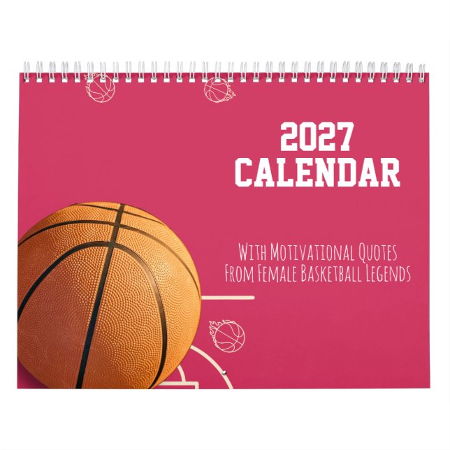 Calendrier Rose Basket 2027 Pour Adolescentes (Protection)