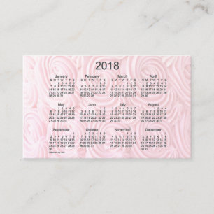 Calendrier rose du givrage 2018 par la carte de