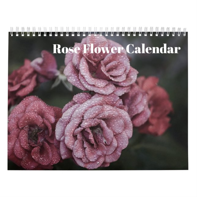 Calendrier rose Flower 2025 (Protection)