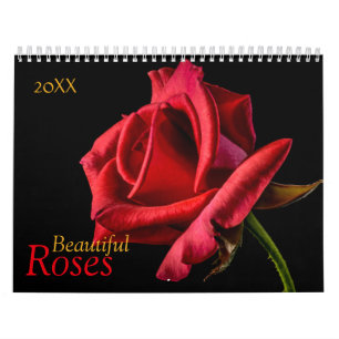 Calendrier Rose personnalisé   Texte de l'année mo