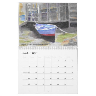 Calendrier Roseann Meserve Maine Aquarelle