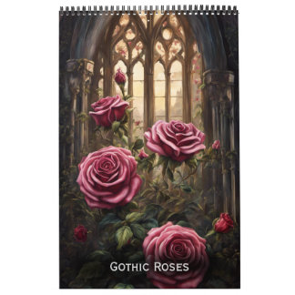 Calendrier Roses gothiques par Ivy et Bat Art gothique