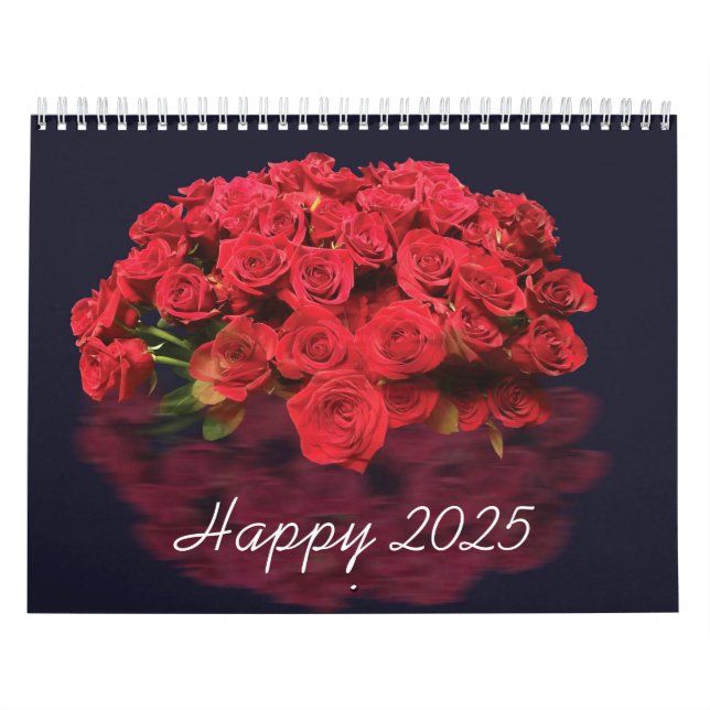 Calendrier rouge des roses 2025 (Protection)