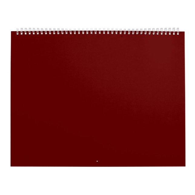 Calendrier Rouge foncé #650000, rouille de cuivre (Protection)