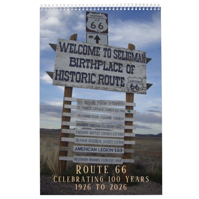 Calendrier Route 66 - Célébration de 100 ans 1926 - 2026 (Protection)