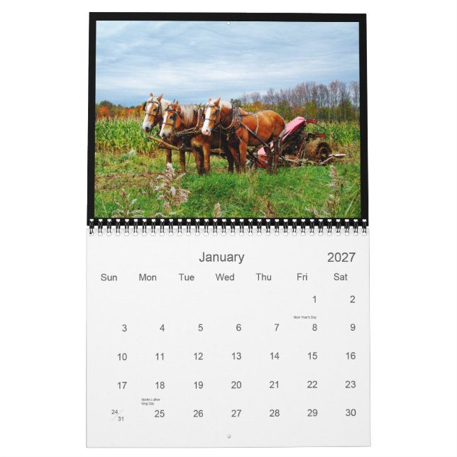 Calendrier rural d'art de la grange 2013 (Jan 2027)