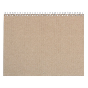 Calendrier Rustique Kraft papier blanc Modèle personnalisé